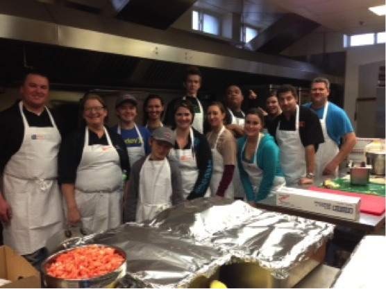 Bartle & Gibson Calgary Staff Pose For Picture After Preparing A Christmas Meal For Over 800
